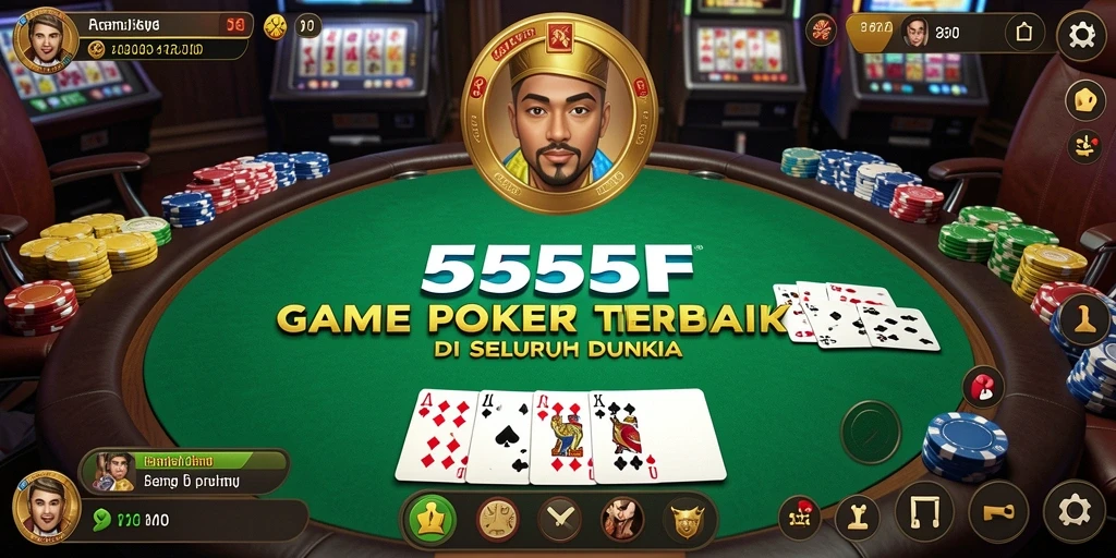 Tampilan gameplay poker yang mendebarkan di 555F.