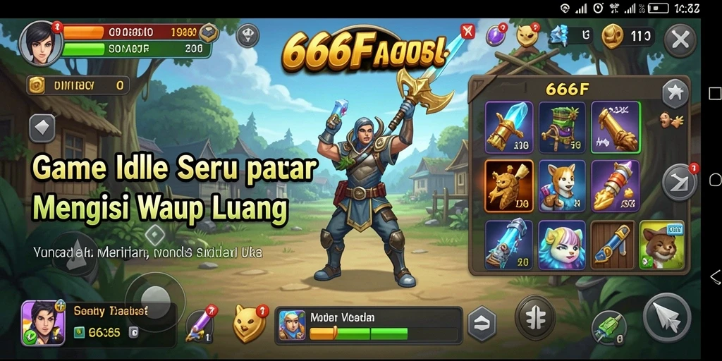 Tangkapan layar gameplay 666F yang menampilkan pengumpulan sumber daya.