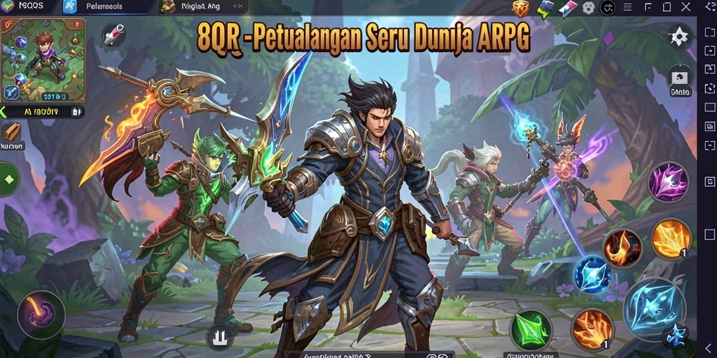Tampilan menarik dari gameplay ARPG di 8QR.