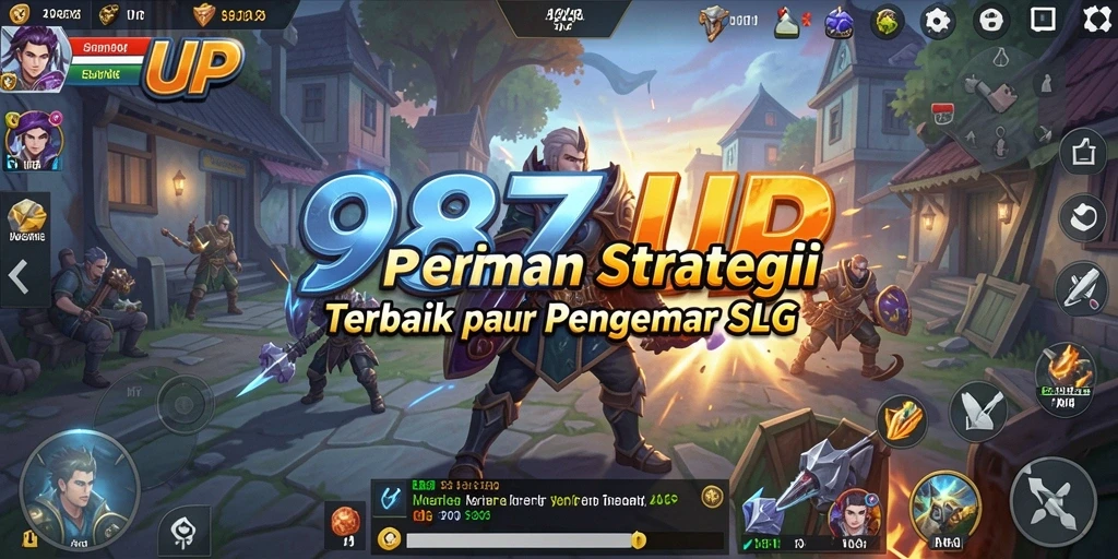 Screenshot menunjukkan pertarungan strategis yang mendebarkan di 987UP.