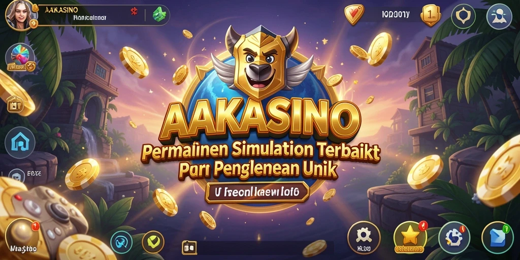 Screenshot utama AAKASINO menampilkan gameplay simulasi kasino yang menarik.