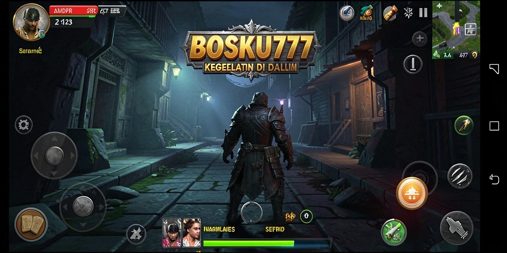 Screenshot menampilkan suasana mencekam dari gameplay BOSKU777.