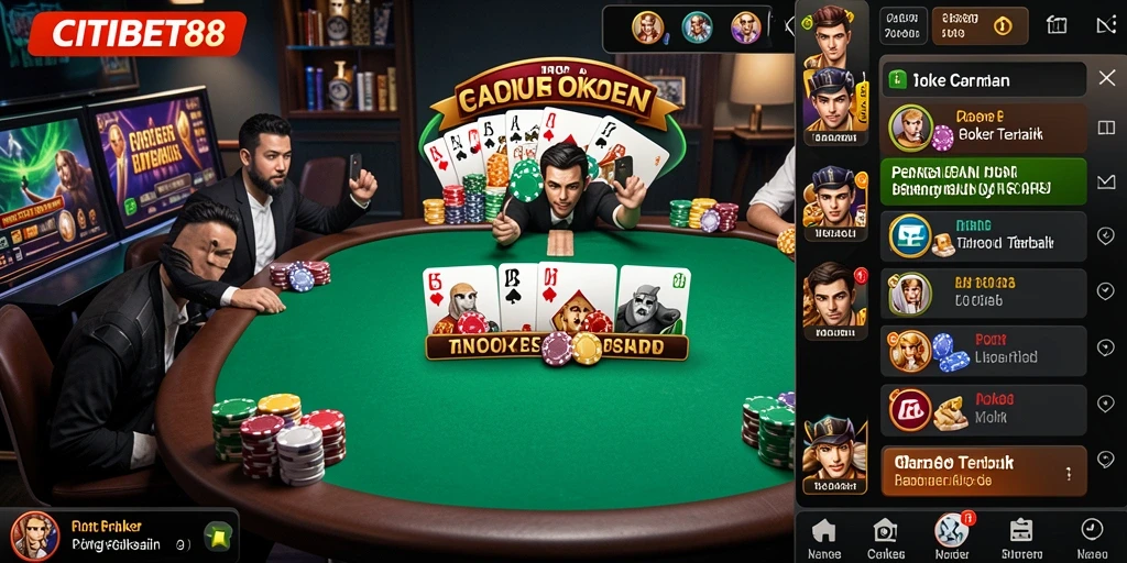 Tampilan menarik dari permainan Poker CITIBET88 yang penuh aksi.