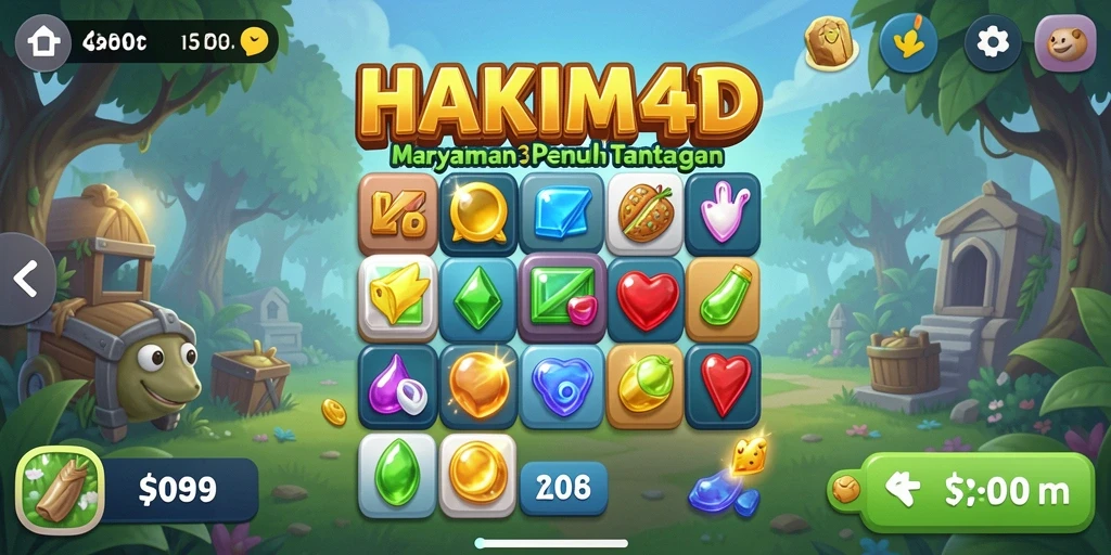 Screenshot gameplay HAKIM4D menampilkan aksi seru dalam permainan Match-3.