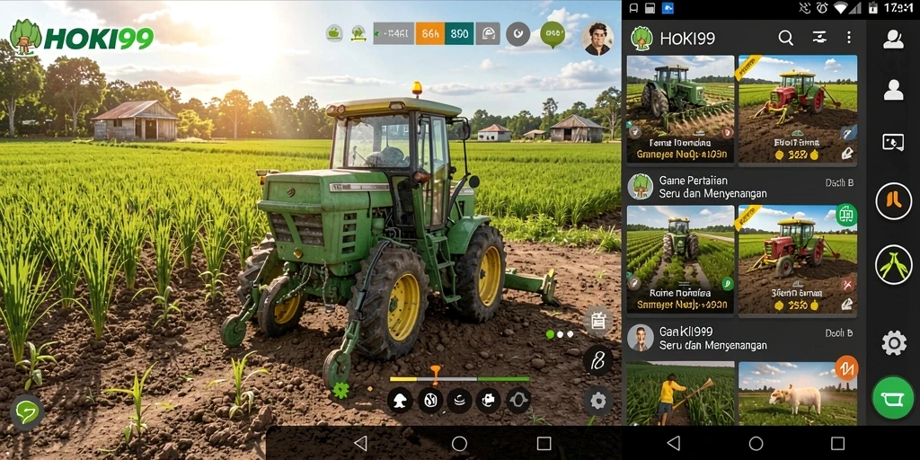 Screenshot HOKI99 menampilkan gameplay menarik bertani di ladang.