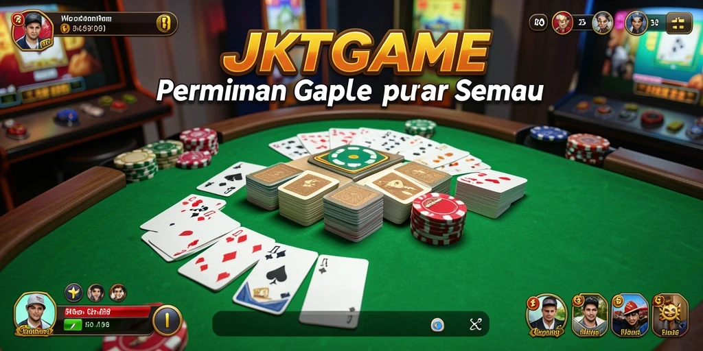 Tampilan screenshot JKTGAME menampilkan keseruan permainan Gaple.