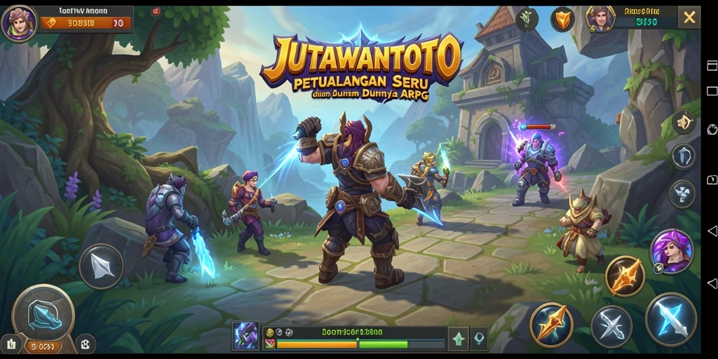 Screenshot gameplay seru dari JUTAWANTOTO menampilkan aksi pertarungan epik.