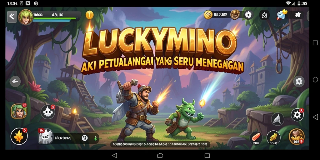 Screenshot gameplay LUCKYMINO penuh aksi menegangkan.