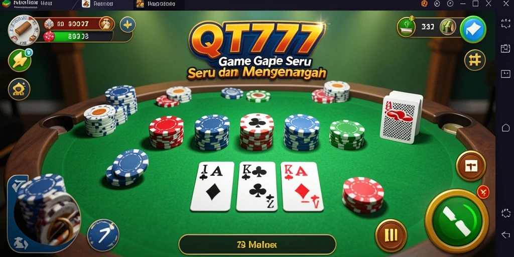 Tampilan gameplay seru dari QT777 yang penuh strategi Gaple.