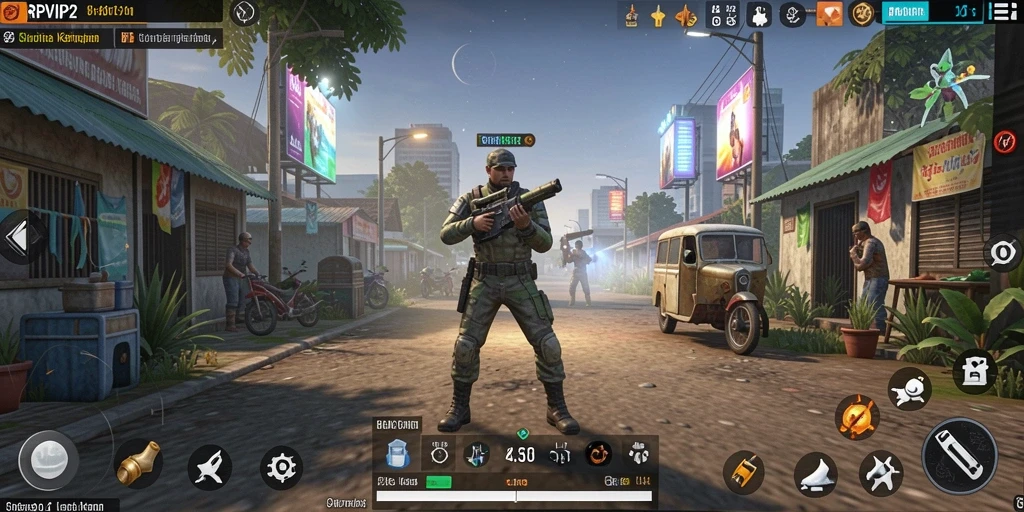 Screenshot gameplay RPVIP2 menampilkan interaksi karakter dan pembangunan rumah.