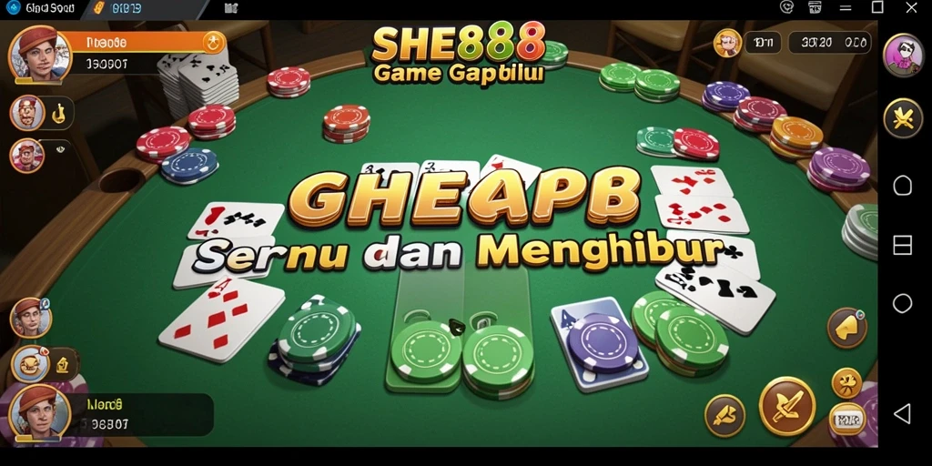 Tampilan gameplay SHE888 yang seru dan menantang dalam Gaple.