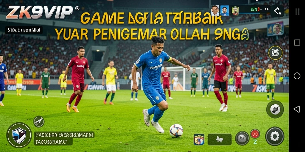 Gameplay ZK9VIP yang seru dan mendebarkan dalam pertandingan sepak bola.